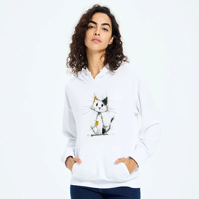 Tokyo-Tiger Minimal Splash Ink Cute Cat Classic Hoodie