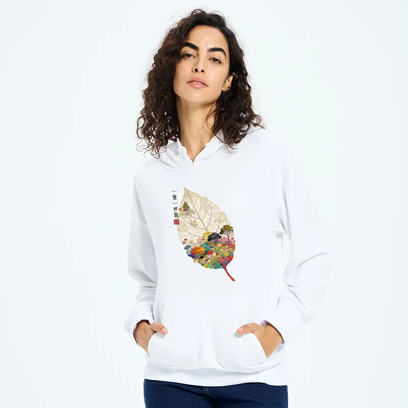 Tokyo-Tiger One Leaf Holds A Tiny Colorful World Classic Hoodie