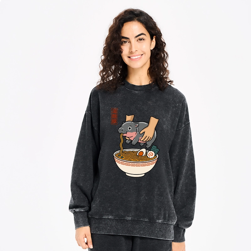 Tokyo-Tiger Noodles Got Me Washed Sweatshirt