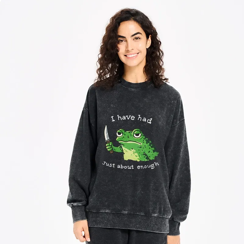 Tokyo-Tiger Impatient Frog Washed Sweatshirt