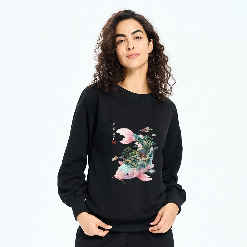 Tokyo-Tiger Journey Of The Flowing Koi Classic Sweatshirt