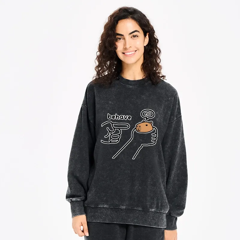 Tokyo-Tiger Dishonest Capybara Washed Sweatshirt