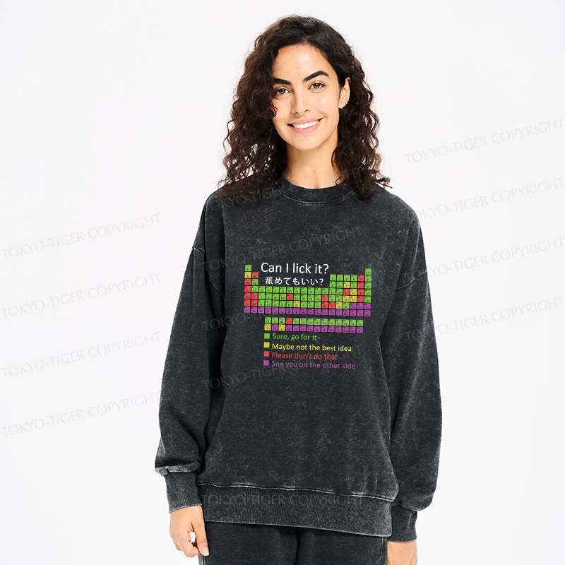 Tokyo-Tiger Can I Lick It Washed Sweatshirt