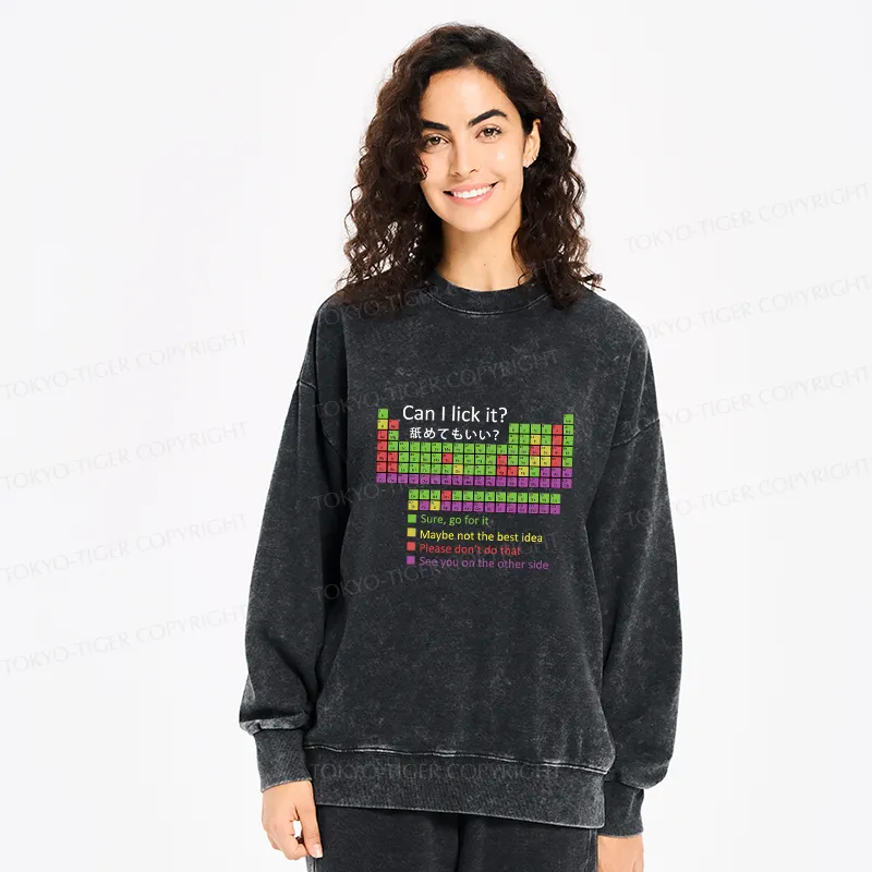 Tokyo-Tiger Can I Lick It Washed Sweatshirt