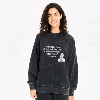 Tokyo-Tiger Funny Sun Tzu Saying Washed Sweatshirt