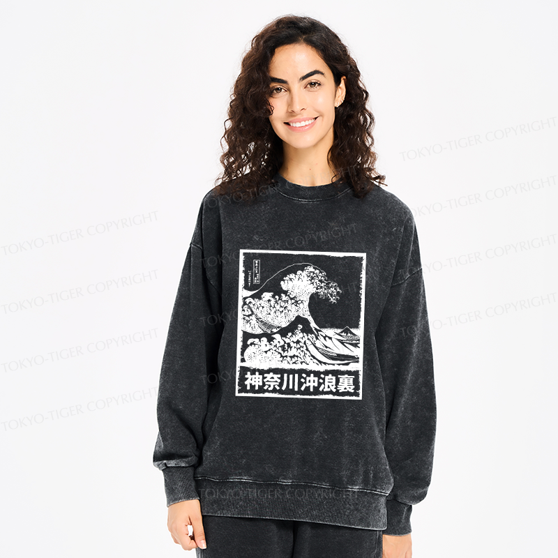 Tokyo-Tiger Legendary Wave Washed Sweatshirt