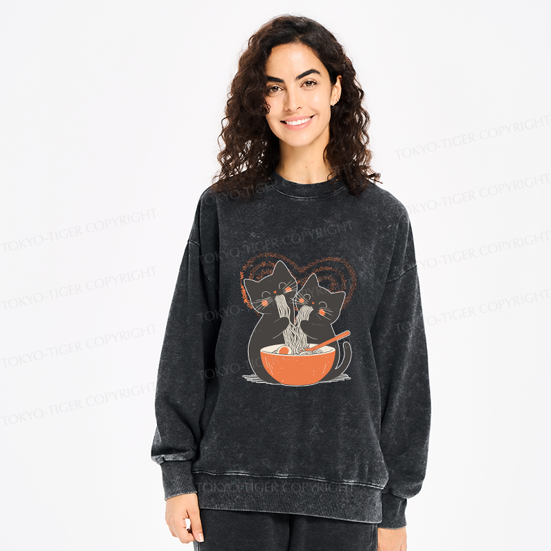 Tokyo-Tiger Let's Eat Ramen Together Washed Sweatshirt
