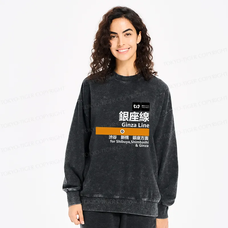 Tokyo-Tiger Ginza Line Japan Washed Sweatshirt