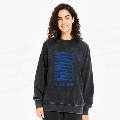 Tokyo-Tiger Sardine Market Washed Sweatshirt