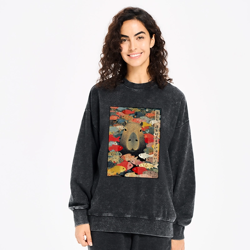 Tokyo-Tiger Am I Too Lovable? Washed Sweatshirt