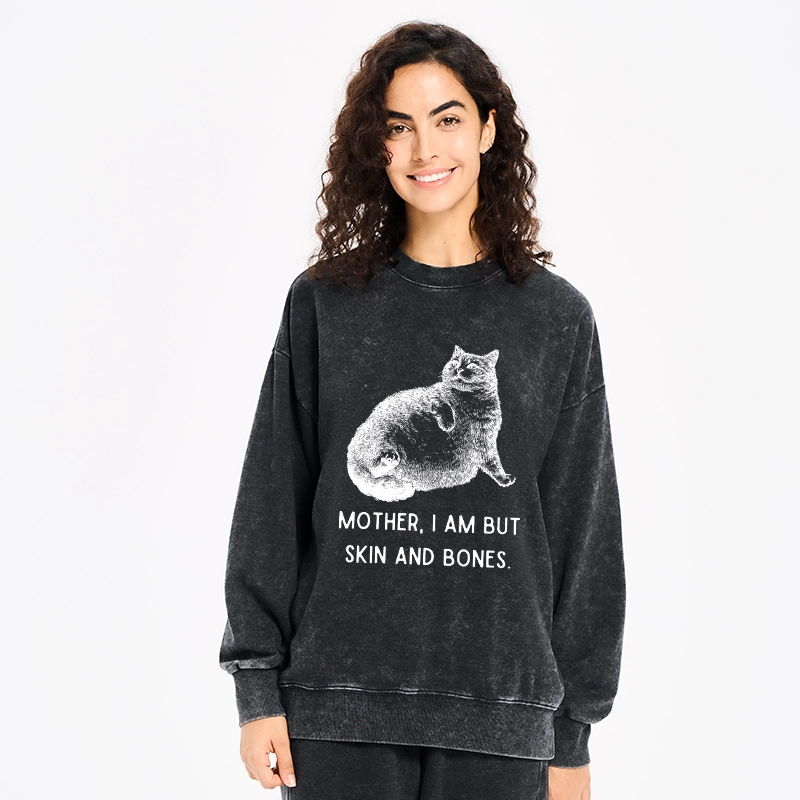 Tokyo-Tiger Skin & Bones Cat Washed Sweatshirt
