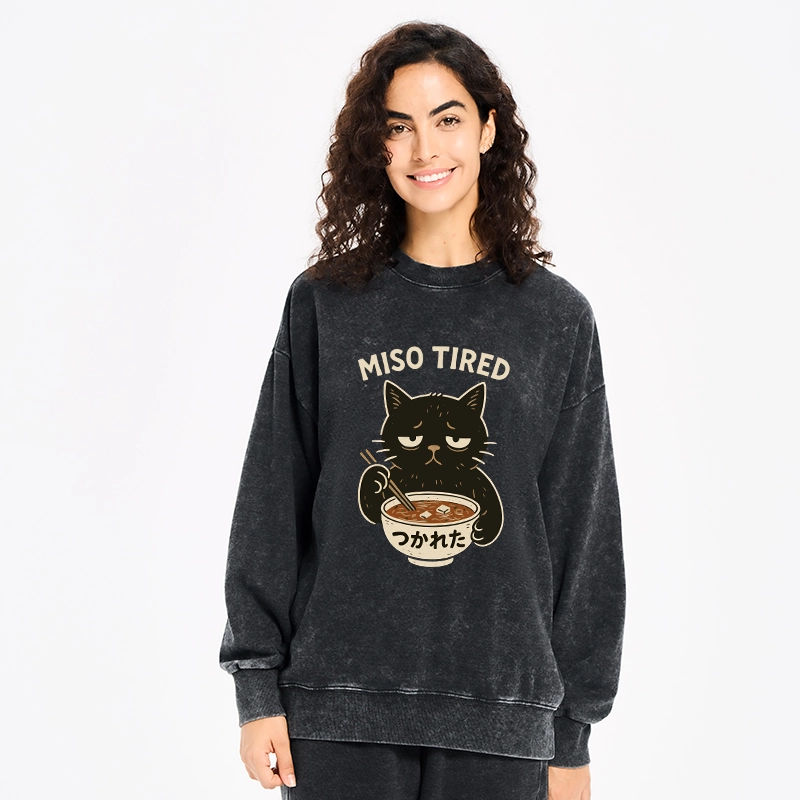 Tokyo-Tiger I’m So Tired Washed Sweatshirt
