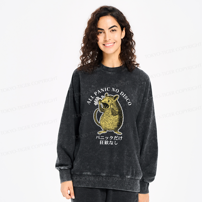Tokyo-Tiger All Panic No Disco Washed Sweatshirt