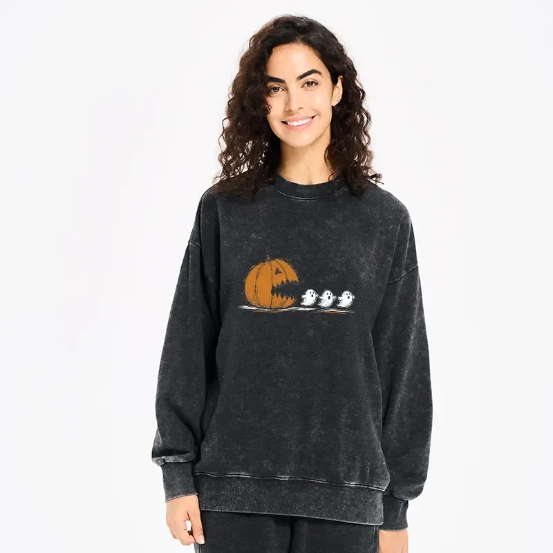 Tokyo-Tiger Halloween Game Washed Sweatshirt