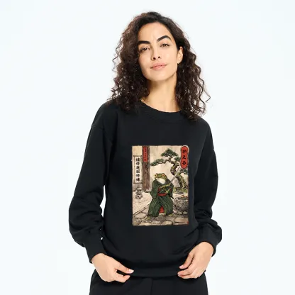 Tokyo-Tiger Samurai Frog Training Classic Sweatshirt