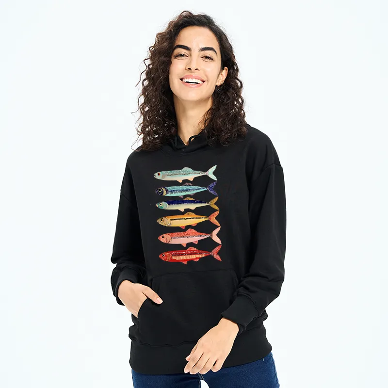 Tokyo-Tiger Colorful Fish Stack Classic Hoodie