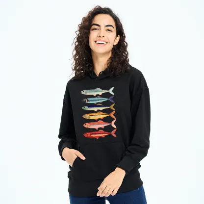 Tokyo-Tiger Colorful Fish Stack Classic Hoodie