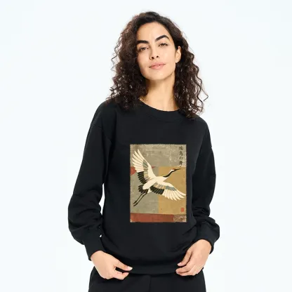 Tokyo-Tiger Crane Spirit Classic Sweatshirt