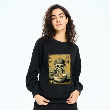 Tokyo-Tiger Funny Skeleton Ramen Classic Sweatshirt