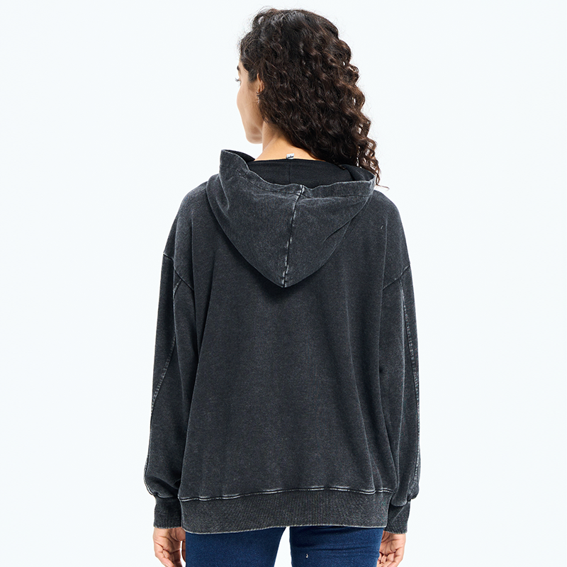 Tokyo-Tiger Cat Samurai Retro Washed Hoodie