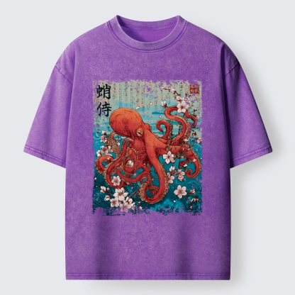 Tokyo-Tiger The Eight-Armed Samurai Washed T-Shirt