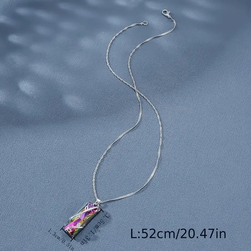Colorful Crystal Branch Pendant Necklace Fine Jewelry Gift For Women
