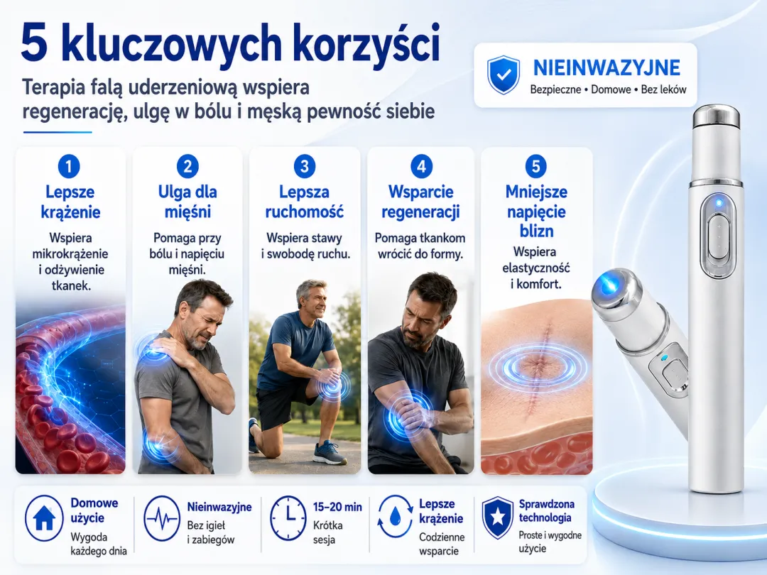 👩❤️👨👩❤️👨 Zwiększ swoją witalność. Odzyskaj pewność siebie w intymnych chwilach. Zaawansowana terapia falą uderzeniową, która wspiera męski komfort seksualny i łagodzi problemy z mięśniami, stawami i ścięgnami.💪💪