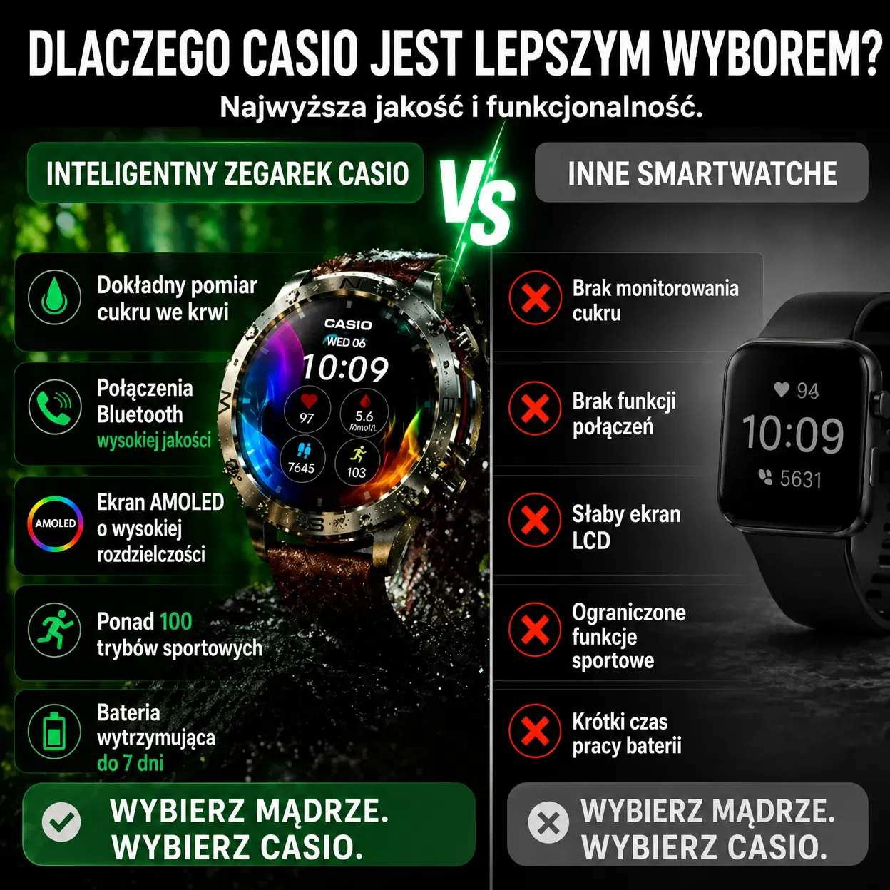 ⌚[Importowane z Japonii]CASIO Smartwatch nowej generacji Smartwatch 2026 – łączy zaawansowane funkcje i kompleksowe śledzenie 🔥