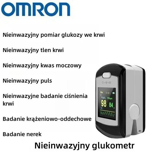 Nieinwazyjny glukometr Omron (pomiar w 5 sekund / dokładność 99%)