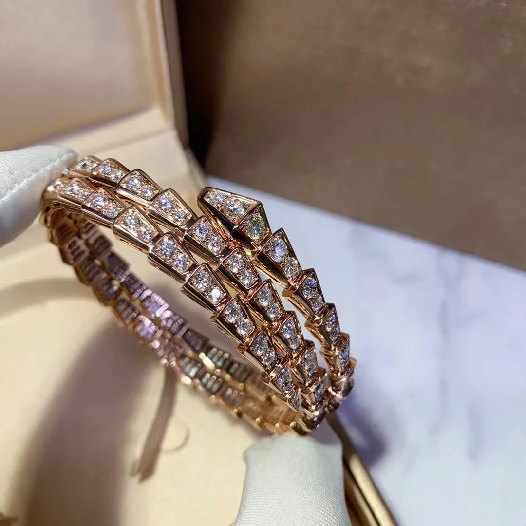 Buy replica Bvlgari Serpenti Viper Bracelet - Full Diamond and replica jewelry from PICKS Jewelry