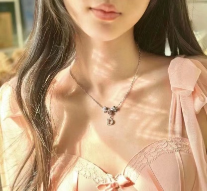 Buy replica Dior Bow Letter D Pendant Necklace and replica jewelry from PICKS Jewelry