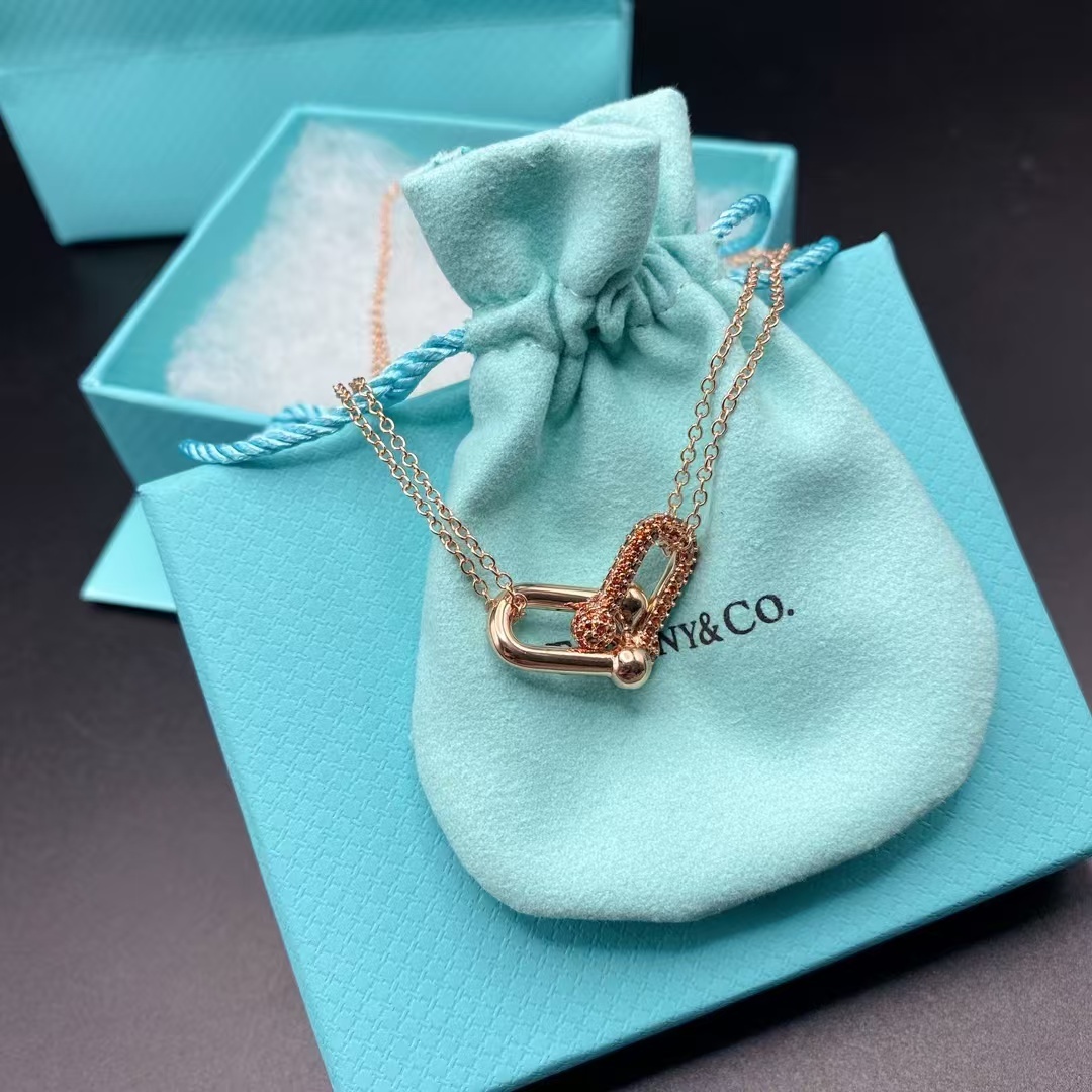 Buy replica Tiffany Large Double Link Pendant Necklace and replica jewelry from PICKS Jewelry