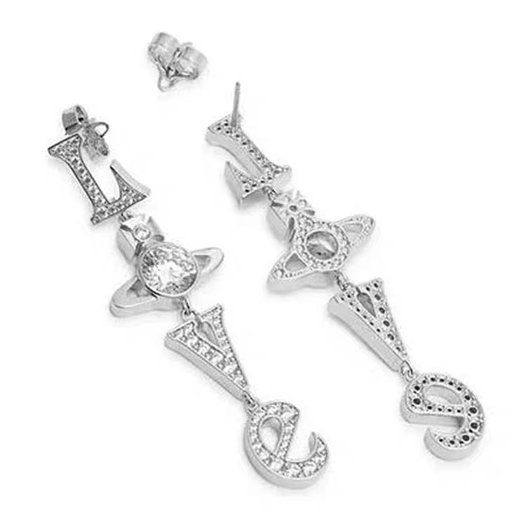 Buy replica Vivienne Westwood Letter LOVE Long Style Earrings and replica jewelry from PICKS Jewelry