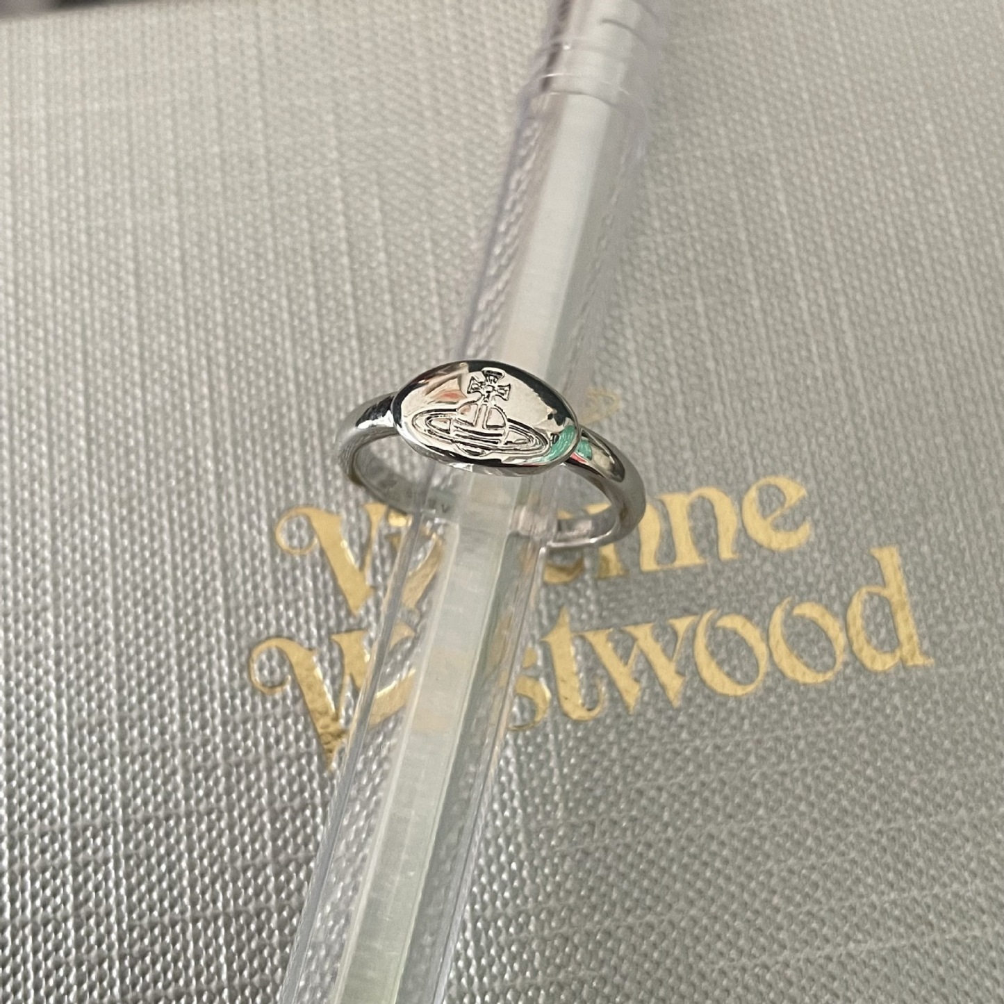 Buy replica Vivienne Westwood Debossed Stamped Saturn Ring and replica jewelry from PICKS Jewelry