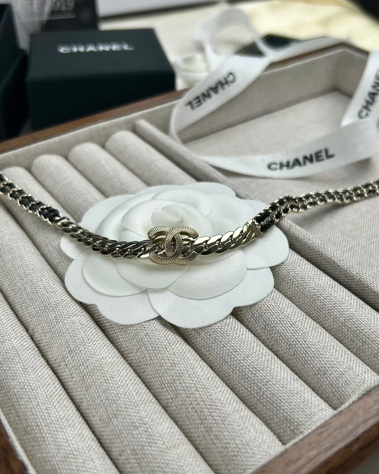 Buy replica Chanel Leather Choker Necklace and replica jewelry from PICKS Jewelry