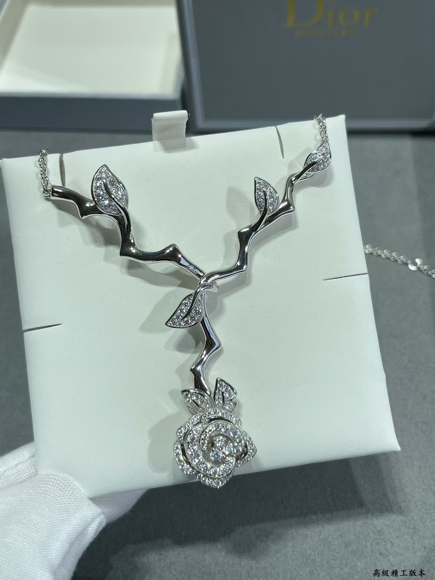Buy replica Dior Rose Pendant Bagatelle Necklace and replica jewelry from PICKS Jewelry