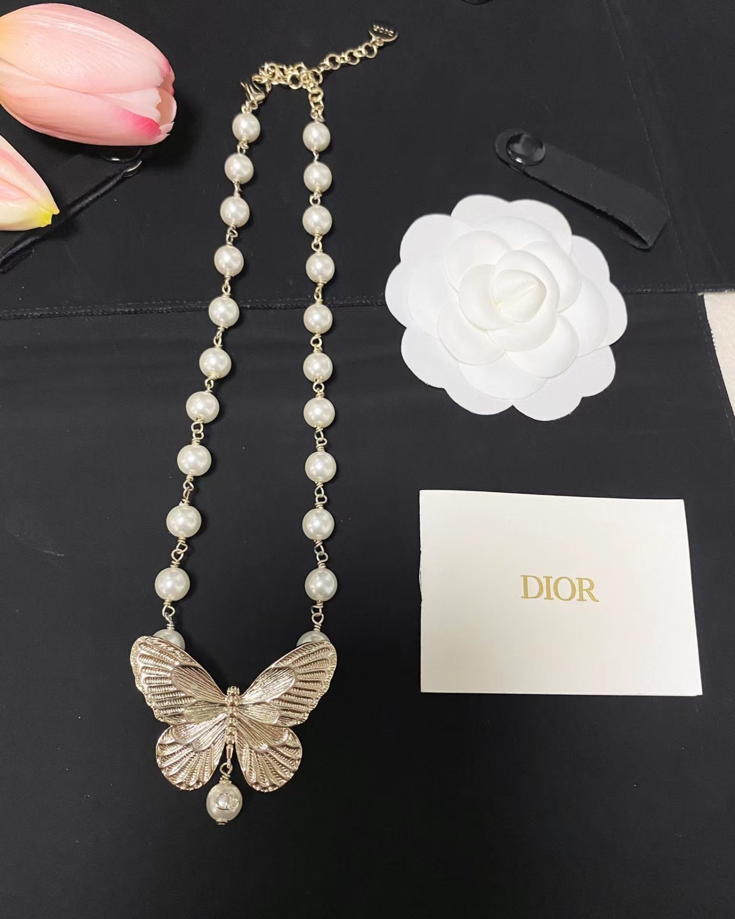 Buy replica Dior Butterfly Pearl Necklace and replica jewelry from PICKS Jewelry