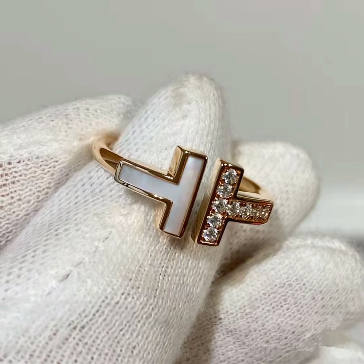 Buy replica Tiffany Double T Ring and replica jewelry from PICKS Jewelry