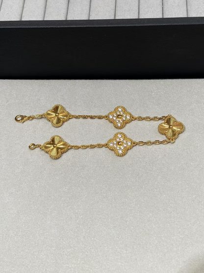 Buy replica Van Cleef & Arpels Vintage Alhambra Bracelet 5 Motifs and replica jewelry from PICKS Jewelry