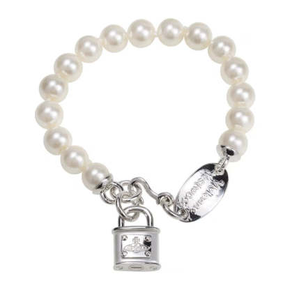 Buy replica Vivienne Westwood Lock Charm Pearl Bracelet and replica jewelry from PICKS Jewelry
