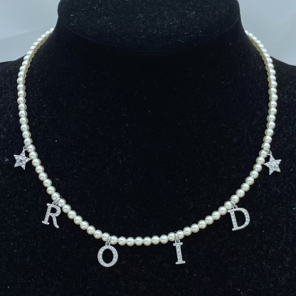 Buy replica Dior Letters Star Charms Pearl Necklace and replica jewelry from PICKS Jewelry