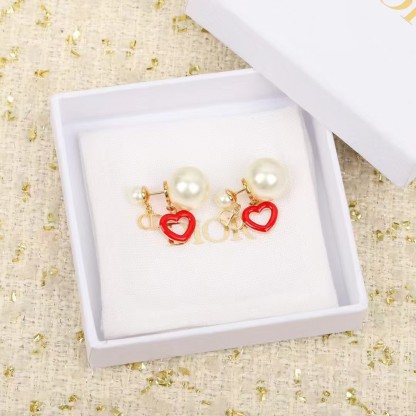 Buy replica Dior CD Heart Drop Front Back Pearl Stud Earring and replica jewelry from PICKS Jewelry
