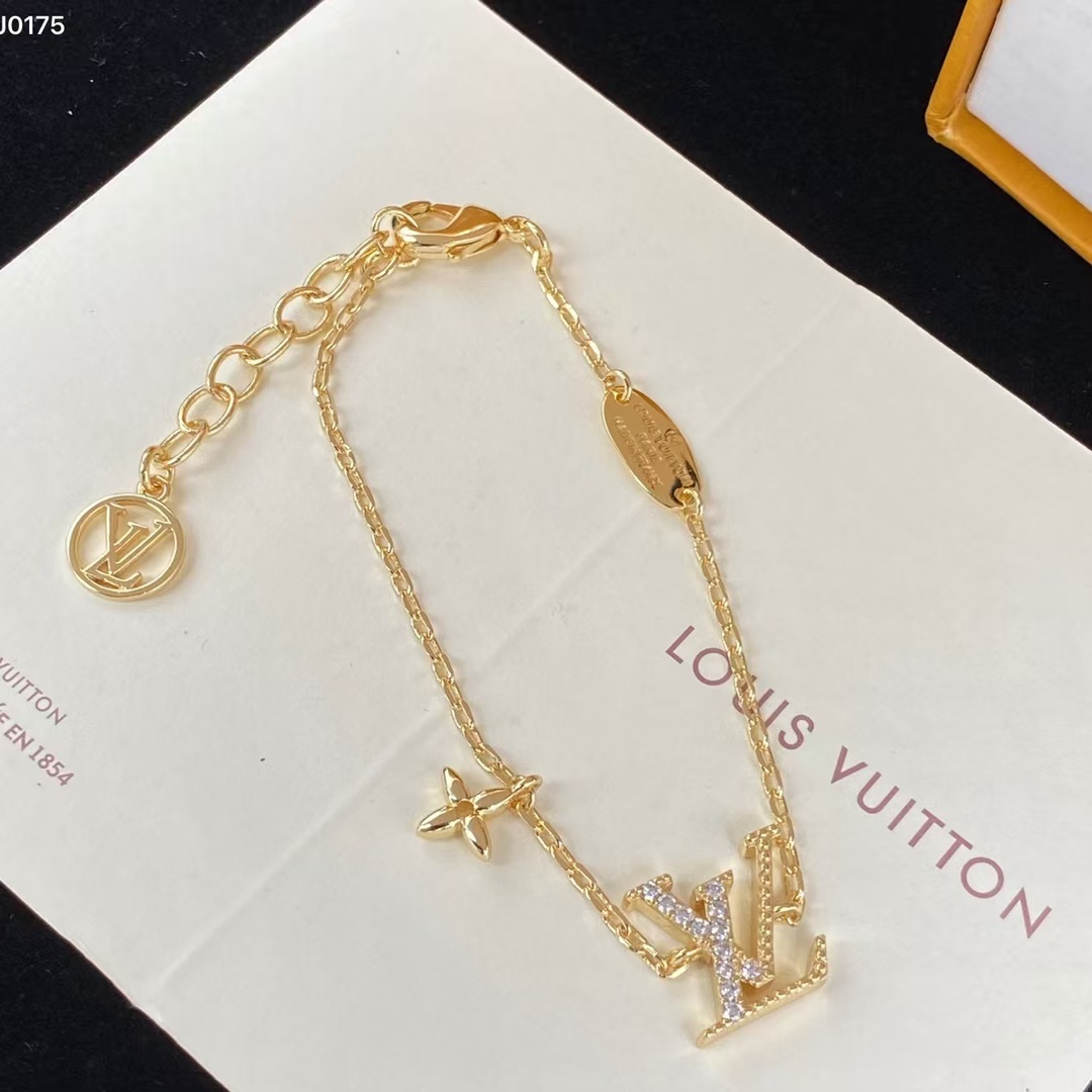 Buy replica Louis Vuitton Diamond LV Letters Bracelet and replica jewelry from PICKS Jewelry