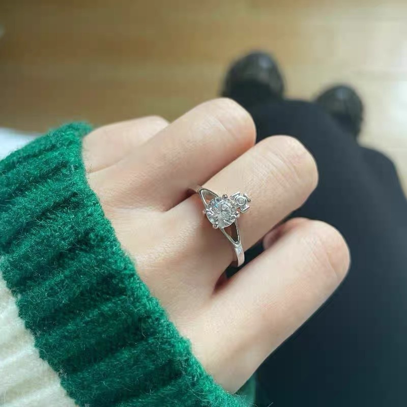 Buy replica Vivienne Westwood Silver Saturn Diamond Ring and replica jewelry from PICKS Jewelry