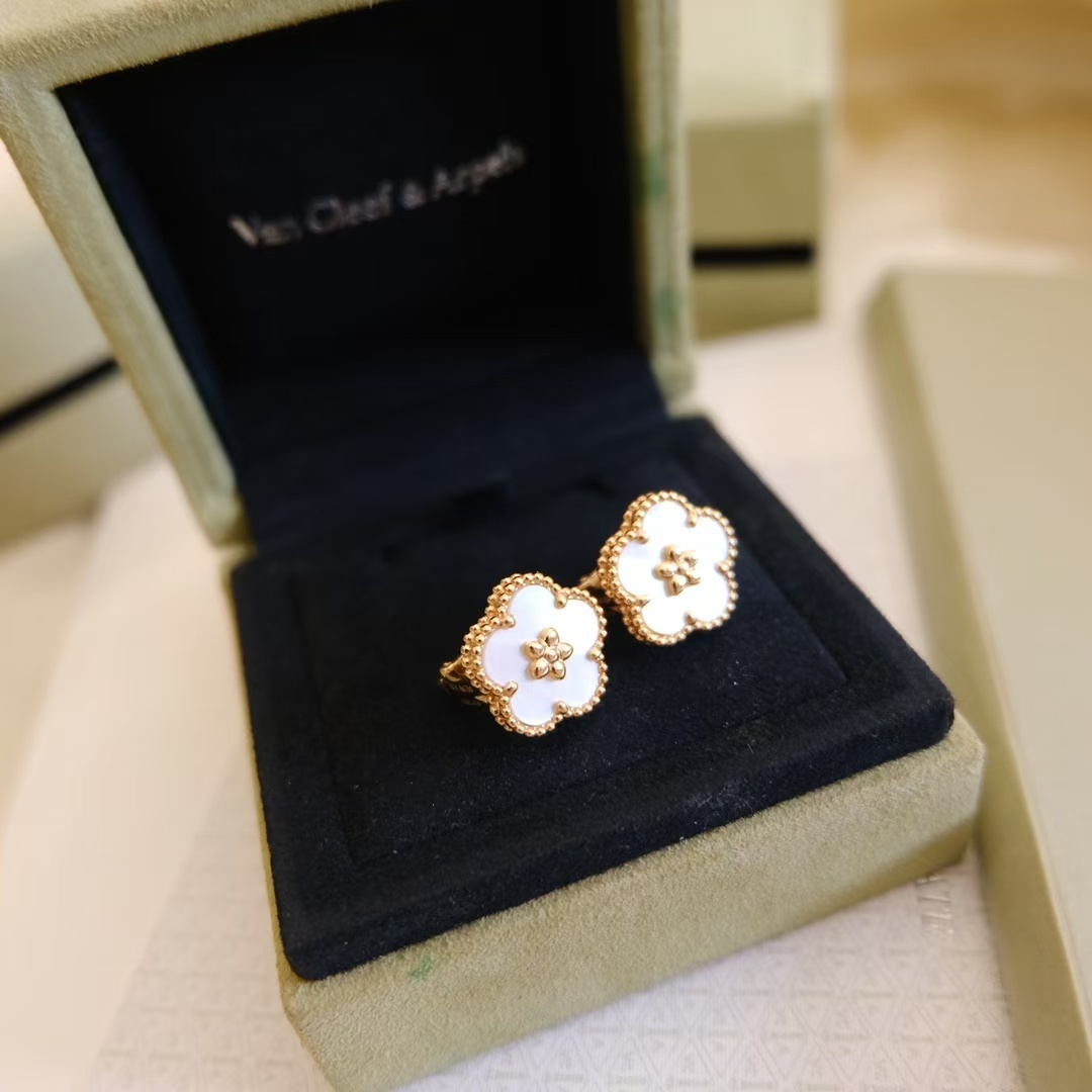 Buy replica Van Cleef & Arpels Lucky Spring Earrings, Plum Blossom and replica jewelry from PICKS Jewelry