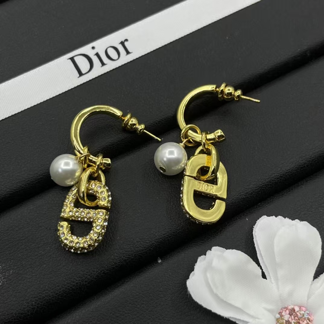 Buy replica Dior Hoop with Pearl and CD Dangle Earrings and replica jewelry from PICKS Jewelry