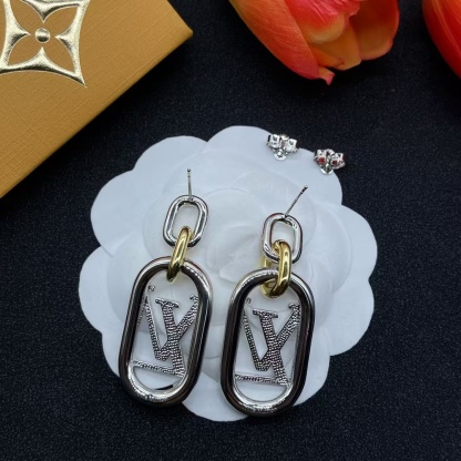 Buy replica Louis Vuitton Hollow LV Letter Long Earrings and replica jewelry from PICKS Jewelry