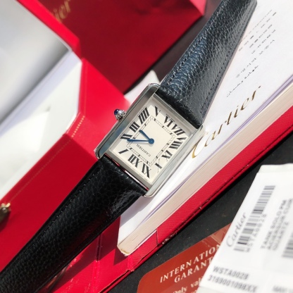 Buy replica Cartier Classic Tank Series Calf Leather Strap Women Watch and replica jewelry from PICKS Jewelry