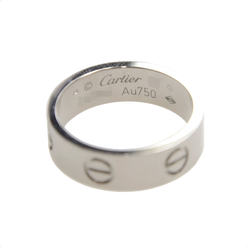 NEW CARTIER LOVE RING B4084760 18kt WHITE GOLD  SILVER - picksjewelry.com