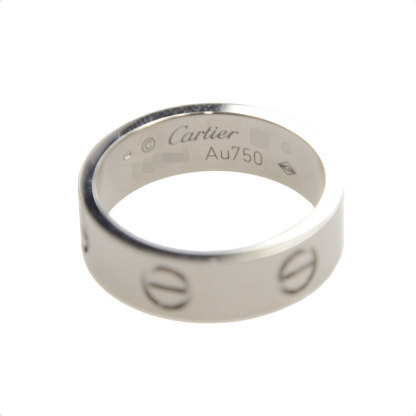 NEW CARTIER LOVE RING B4084760 18kt WHITE GOLD  SILVER - picksjewelry.com